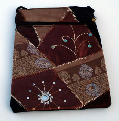 Crazy Quilt Bags - Brown2
