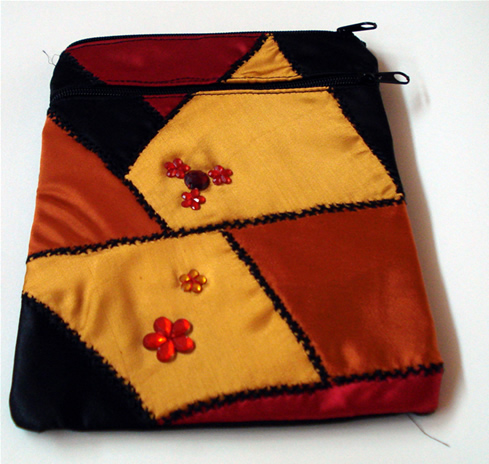 Crazy Quilt Bags - Orange