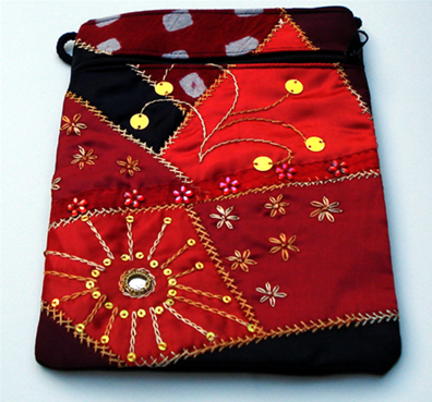Crazy Quilt Bags - Red9